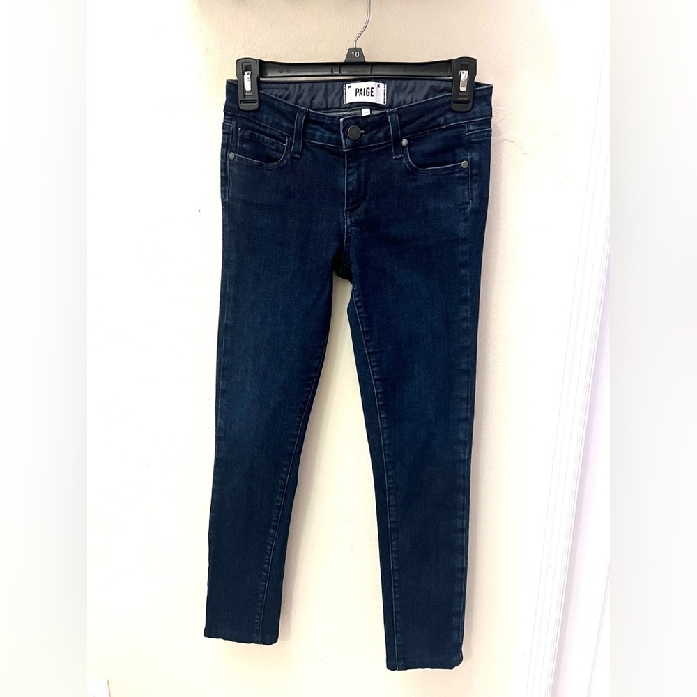 PAIGE Women's Deep Blue Skinny Jeans